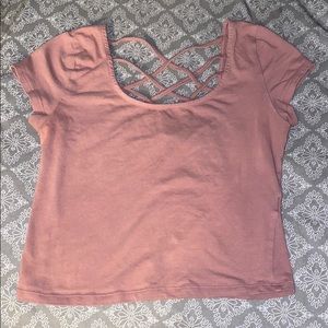 Cross back crop top